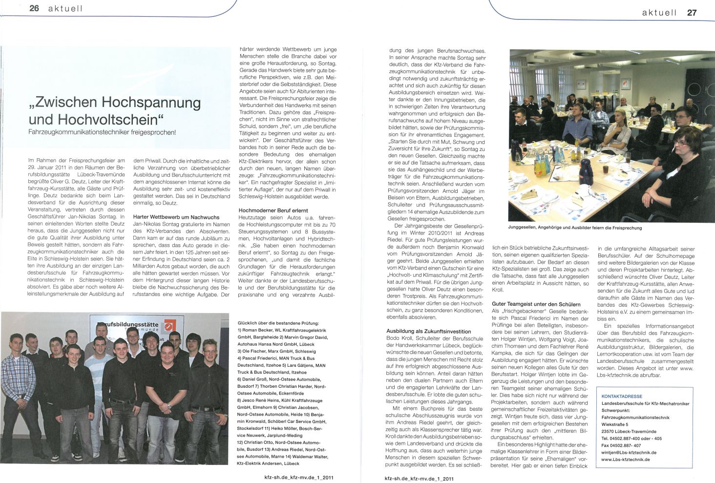 Artikel zur Freisprechung 2011